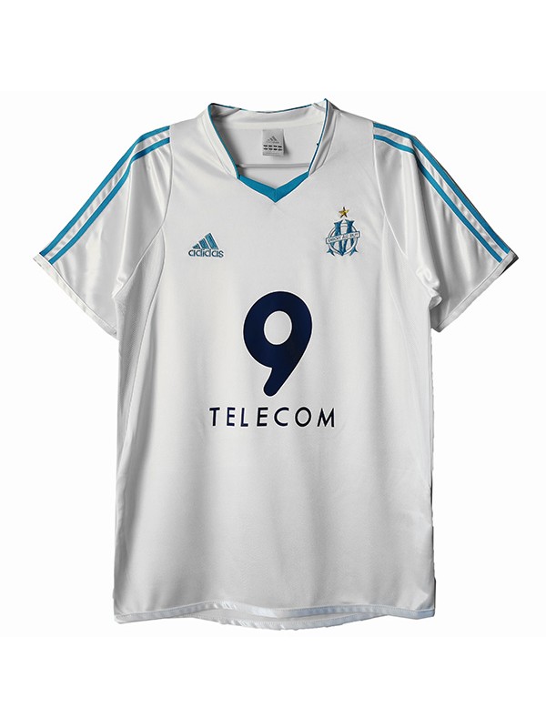 Olympique de Marseille home retro jersey soccer match kit men's first sportswear football tops sport shirt 2003-2004